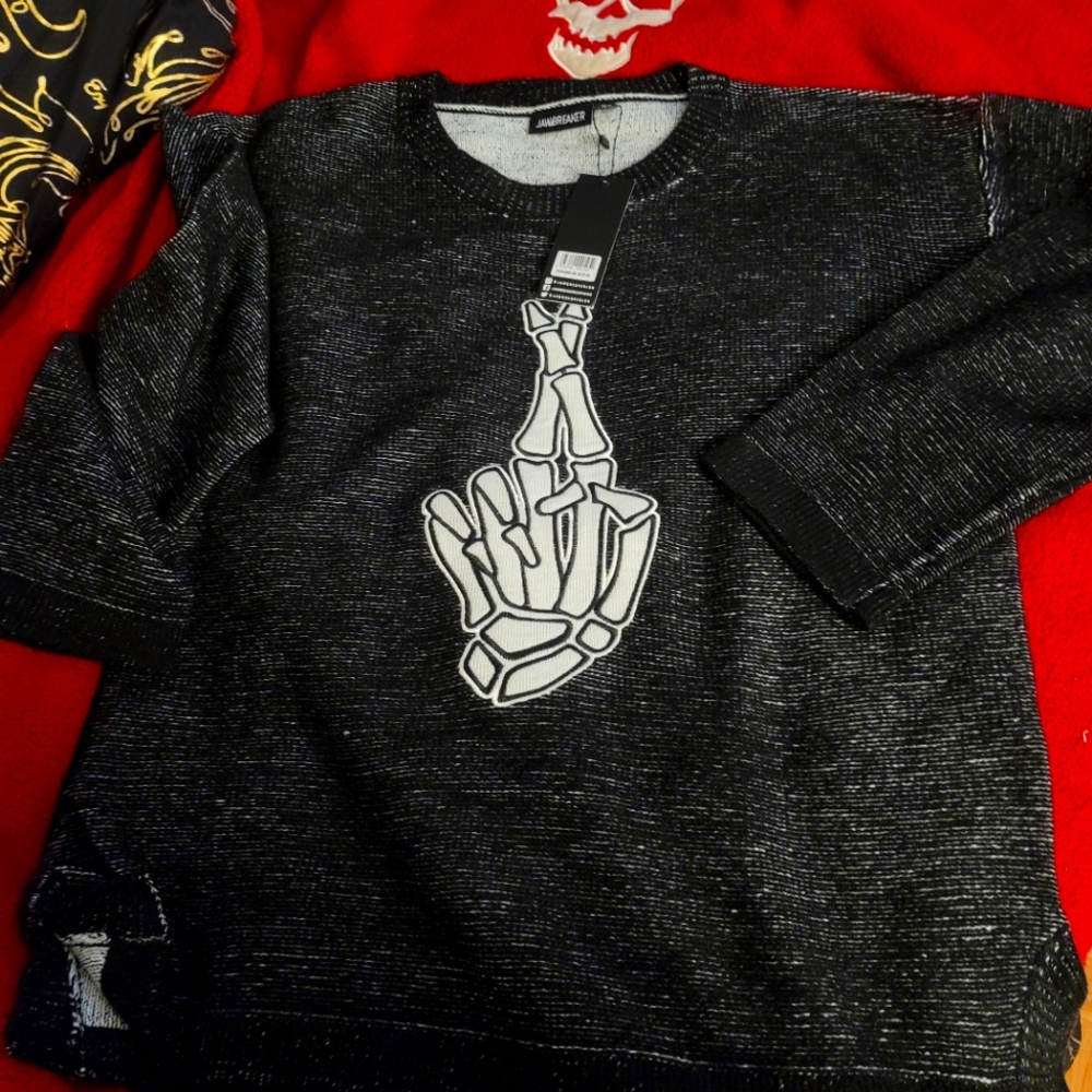JawBreaker crossed fingers sweater XL